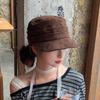 Beret female literary new retro equestrian hat wide brim show face small British painter hat