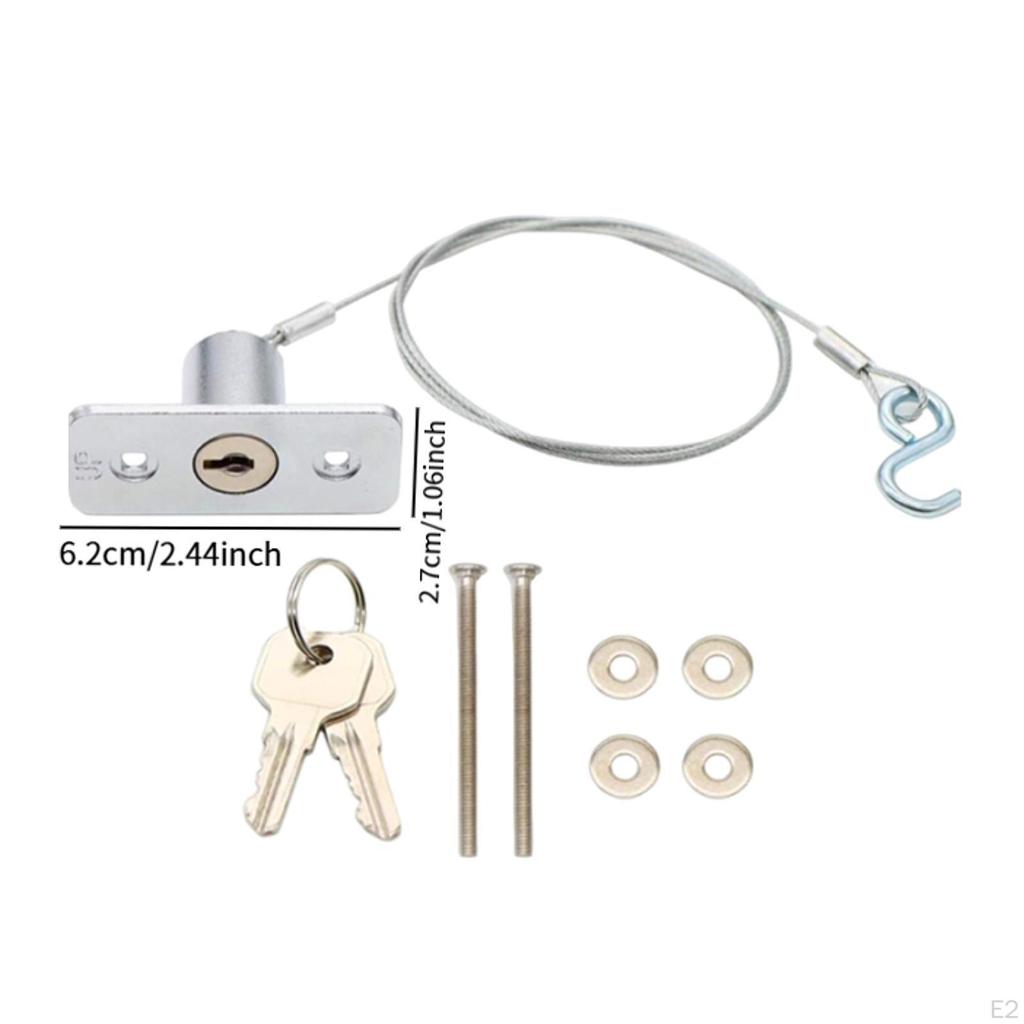 Nödfrikopplingslås-kit Garageportsöppnare Snabb manuell drift Borstad krom