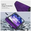 Für Motorola Razr Ultra 2024 Hülle/Razr 50 Ultra Hülle, Eingebauter Displayschutz & Scharnierschutz & Ultradünne PU-Leder Matte PC Handyhülle - Lila