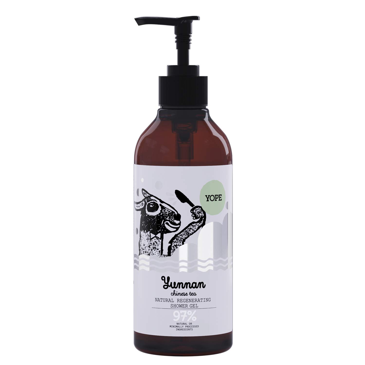 

YOPE Natural Body Refreshing Chinese Tea Made with Natural Shower ECOCERT Soap, 400ml, Scent, 97% Ingredients, Gel, Drying,