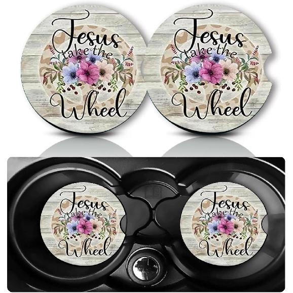 Car Coasters for Cup Holders,2 PCS Universal Non-Slip Black Leopard Print Car Coasters,2.75" Rubber Mat,Leopard Cars Accessories Cup Drink Holder