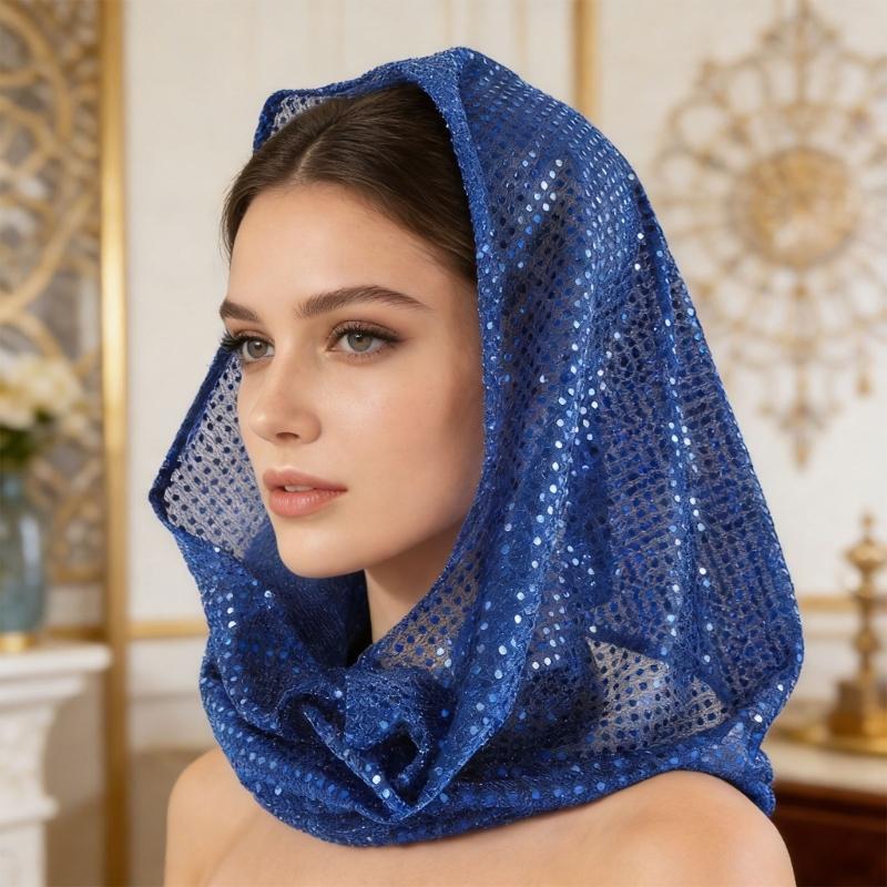 Stylish Muslims Headscarf Embellished With Sparkling Sequins Lightweight And Comfortable Headwear For Daily Wear