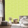 Polynesian Geometric Pattern Wallpaper Lime and Cream 50x1000
