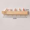 Key Storage Rack Entrance Wall-Mounted Solid Wood Non-Punching Entry Wall Key Hook Door Creative Decorative Rack