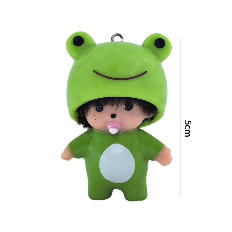 

Kawaii Monkiki Figurine Desk Ornaments Cute Animals Pendant Sitting Posture Monchi Decoration DIY Phone Case Charm Holiday Gift
