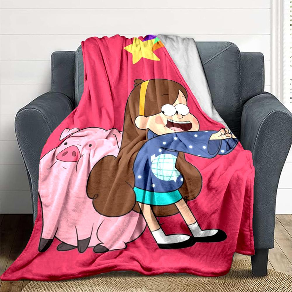 1 Stück Gravity Falls Kuscheldruck Decke - Leichte Warme Flanell Überwurfdecke Für Sofa, Bett, Wohnzimmer, Büro, Outdoor Reisen 70