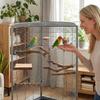 Bird Perch Stand Anti-Slip Climbing Chew Toy Natural Cockatiel Perch Bird Stand Set Board Bite Claw Grinding Bird Cage Accessor