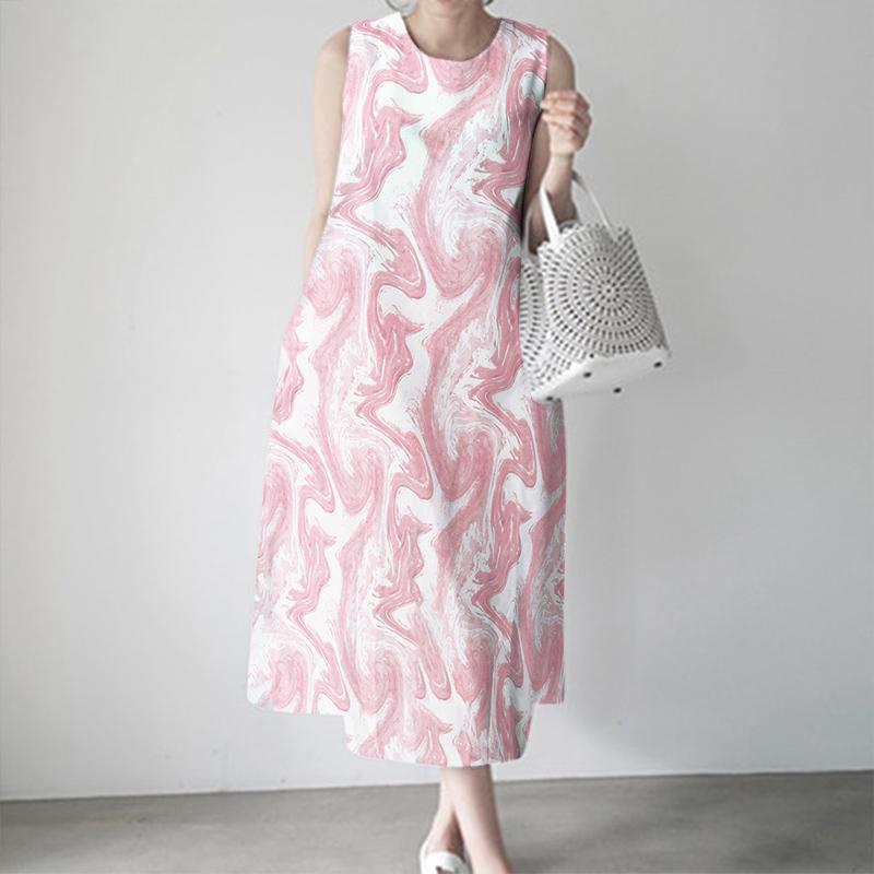ZANZEA Womens Summer Sleeveless Print Tank Dress