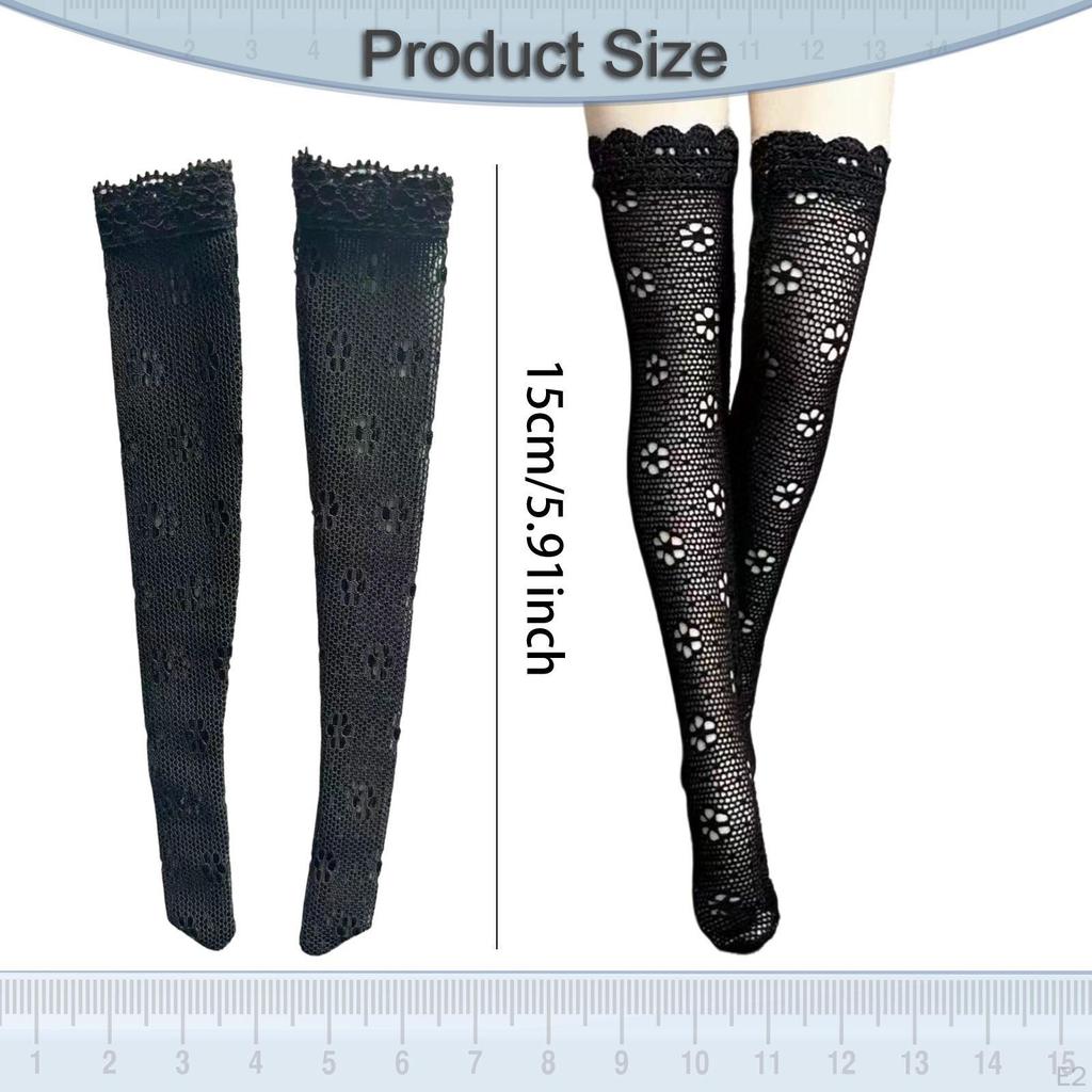 1:6 Female Action Figure Stockings Fit 12'' Decor Costume Miniature Mesh Mini Long Socks