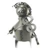 Les Trésors De Lily [N5490] - Bottle Holder 'Metal Sculpture' Violinist - 27. 5x9 Cm