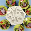 Animal Silicone Molds Rabbit Owl Pumpkin Shaped Fondant Cake Mold Backware Baking Cooking Tools Sugar Cookie Jelly Pudding Decor