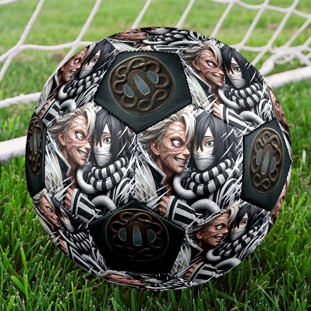 1pc Demon Slayer Kimetsu No Yaiba Soccer Ball Size 5 Indoor Soccer Ball Fashion Colorful Backyard Game - Great For Sports Fans Gift HE38