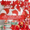 121PCS Frohe Weihnachten Luftballons Set Rot Grün Weiß Metallic Gold Konfetti Latex Ballon mit Weihnachtsmann Folienballons für Weihnachten Neujahr Dekor