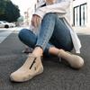 Women's High-top Casual Sneakers Handmade Leather Shoes Ankle Boots Spring & Autumn