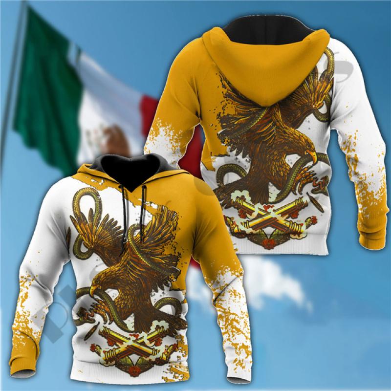 Mexiko-Flagge 3D-Druck Herren-Kapuzenpullover, Unisex-Kleidung, übergroß, mit Kapuze für Herren, Frühling, Herbst, Langarm-Pullover, lässiges Sweatshirt