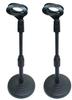 Desktop Microphone Stand with Microphone Holder, Adjustable Height, Black, Compact, Simple Design for Meetings and Speeches (2 Black Units)