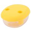 2 in 1 No Mess Snack Container   Proof Food Storage Snack Box with Finger Lid Keep Hands Clean Yellow