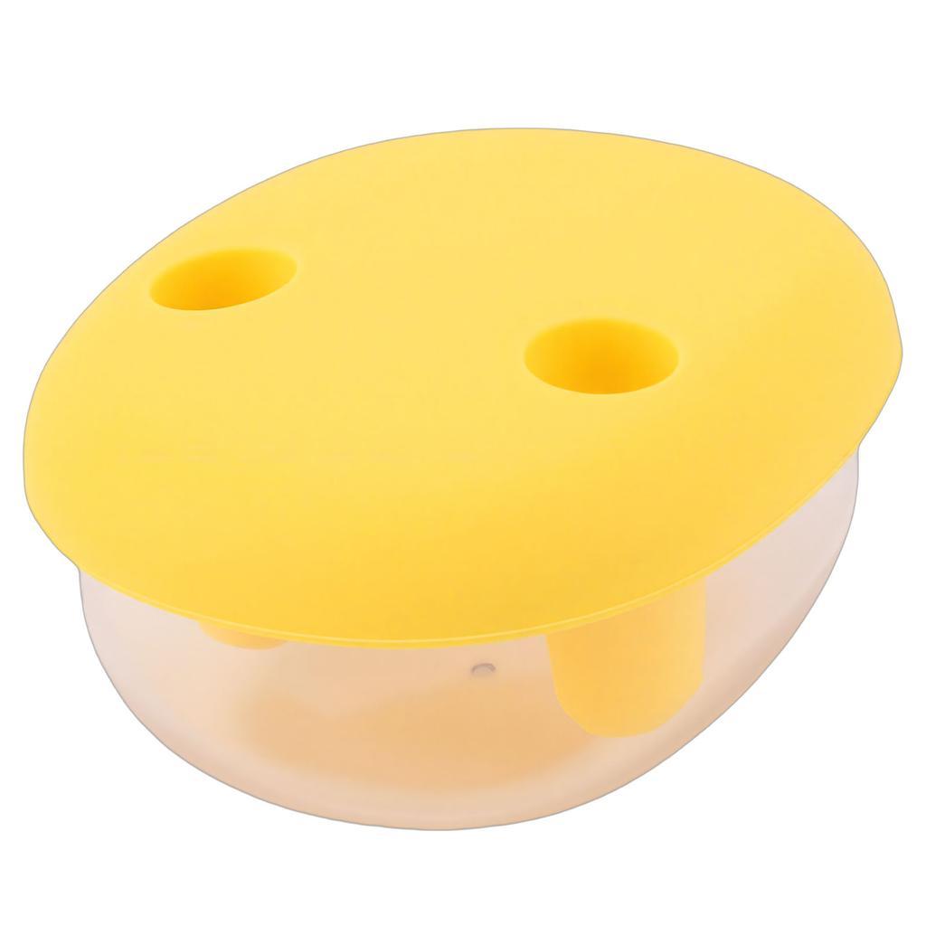 2 in 1 No Mess Snack Container   Proof Food Storage Snack Box with Finger Lid Keep Hands Clean Yellow