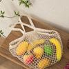 Reusable Mesh Grocery Bags, Long Handle Produce Bags, Fruit & Veggie Storage, Woven Mesh Pocket Hollowed Out Kitchen Storage