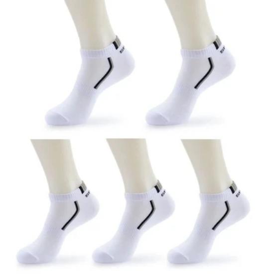 10Pieces=5Pair/lot Summer Cotton Man Short Socks Fashion Breathable Boat Socks Comfortable Casual Socks Male White
