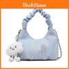 Canvas Shoulder Bag For Women With Chain Detail Perfect For Daily Casual Use