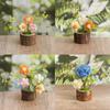 Hand-Knitted Rose Flowers Home Decoration Valentine's Day Gift Handmade Crocheted Flowers Bouquets flowerpot Desktop Ornament