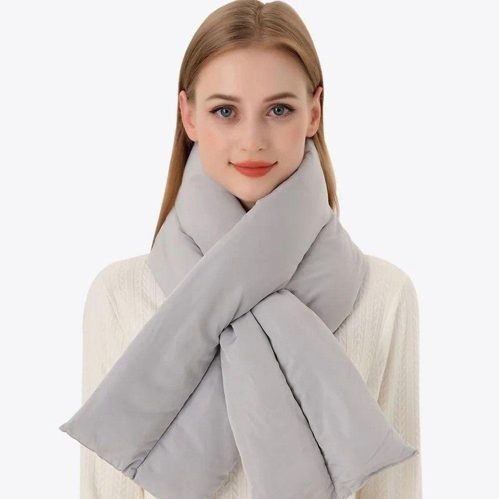 Warm Winter Scarf Down Cotton Skiing Scarve Simple Fashion Neck Warmer Women Men