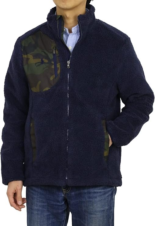 

POLO RALPH LAUREN Retro Pile Fleece Size Multi Men s Zip-Up Jacket, M, 0101810, [Used]