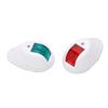 1Pair Yacht Signal Light 3W Boat Navigation Lights Marine Bow Lamps Red Green Light for Sailing DC12V‑24VWhite