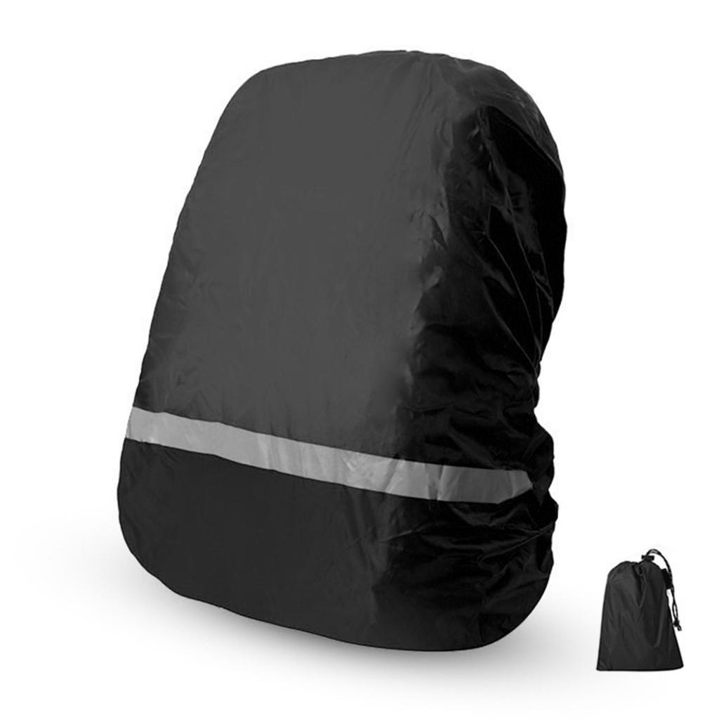 Water proof Backpack Cover Rainproof Backpack Rain Cover with Reflective Strip for Hiking Camping Black M