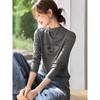 Mohan Yimei Women's Long-Sleeve Floral Print T-Shirt