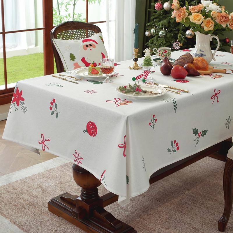 25 Polyester Printed Christmas Christmas Deer Tablecloth Decorative Coffee Table Tablecloth Waterproof Table Cloth
