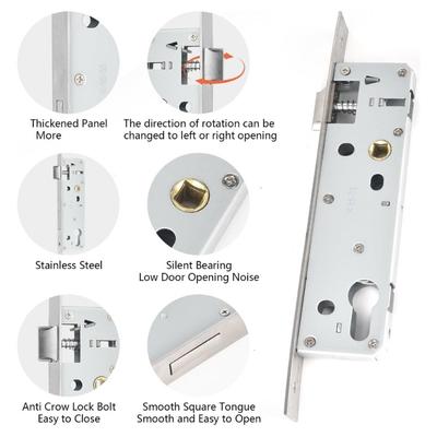 Stainless Steel Tube Frame Mortice Lock for Garden Door Applications with DIN Left and Right Installation Options