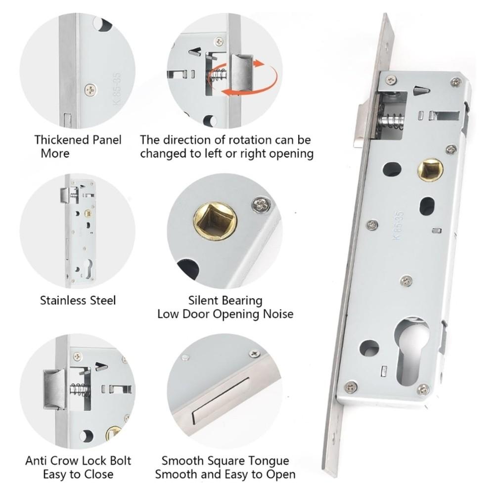 Stainless Steel Tube Frame Mortice Lock for Garden Door Applications with DIN Left and Right Installation Options