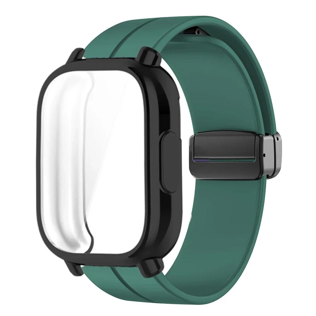 Magnetisches Silikonarmband + Hülle für Xiaomi Redmi Watch 5 Active Lite Smartwatch Armband und Hülle für Redmi Watch 5 Active Lite