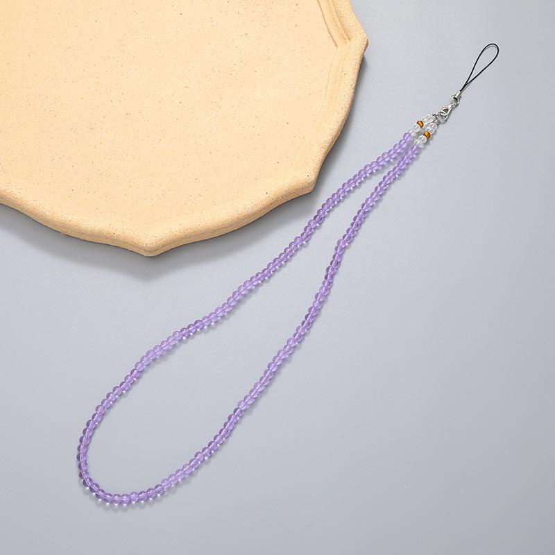 Handmade Crystal Bead Nylon Phone Neck Lanyard - Transparent, Long, Couples' Design