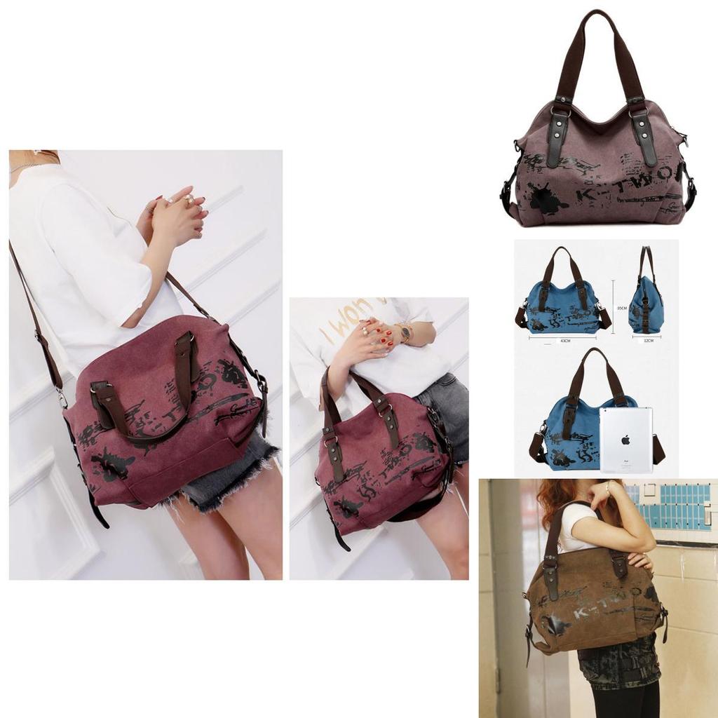 Premium Floral Canvas Student Messenger Shoulder Bag Ideal For Every Stylish Girl