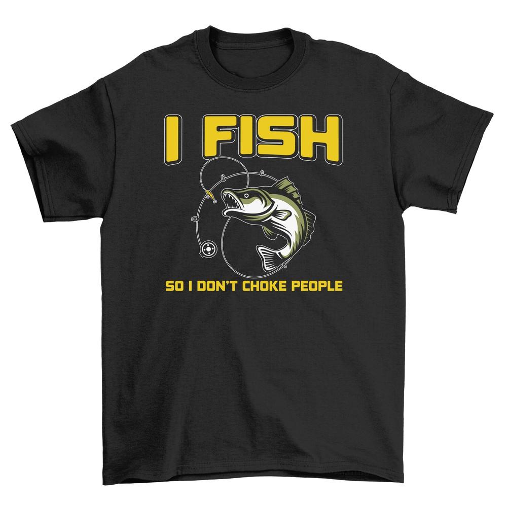 'I Fish So I Don't Care About People'' T-shirt - Funny Angler Attitude! Unisex Te