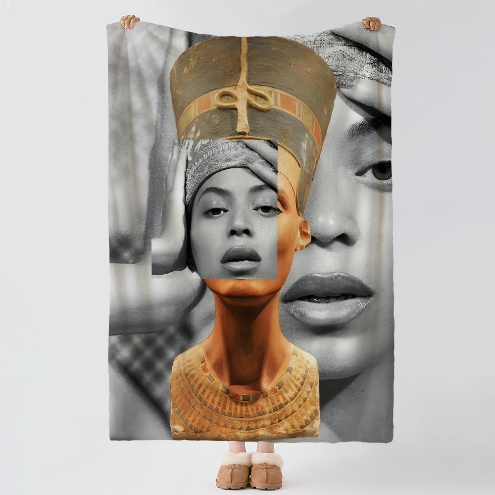 music B-Beyonce-E Throw Thick Comfort Flannel Quilt, Multi-scene Use Indoor Outdoor Daily Nap