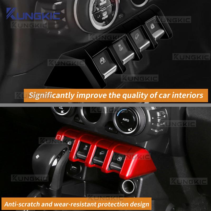 For Suzuki 3/5-Doors Jimny Nomade JB64 JB74 2018      2024 2025 Car Window Lifting Switch Panel ABS Trim
