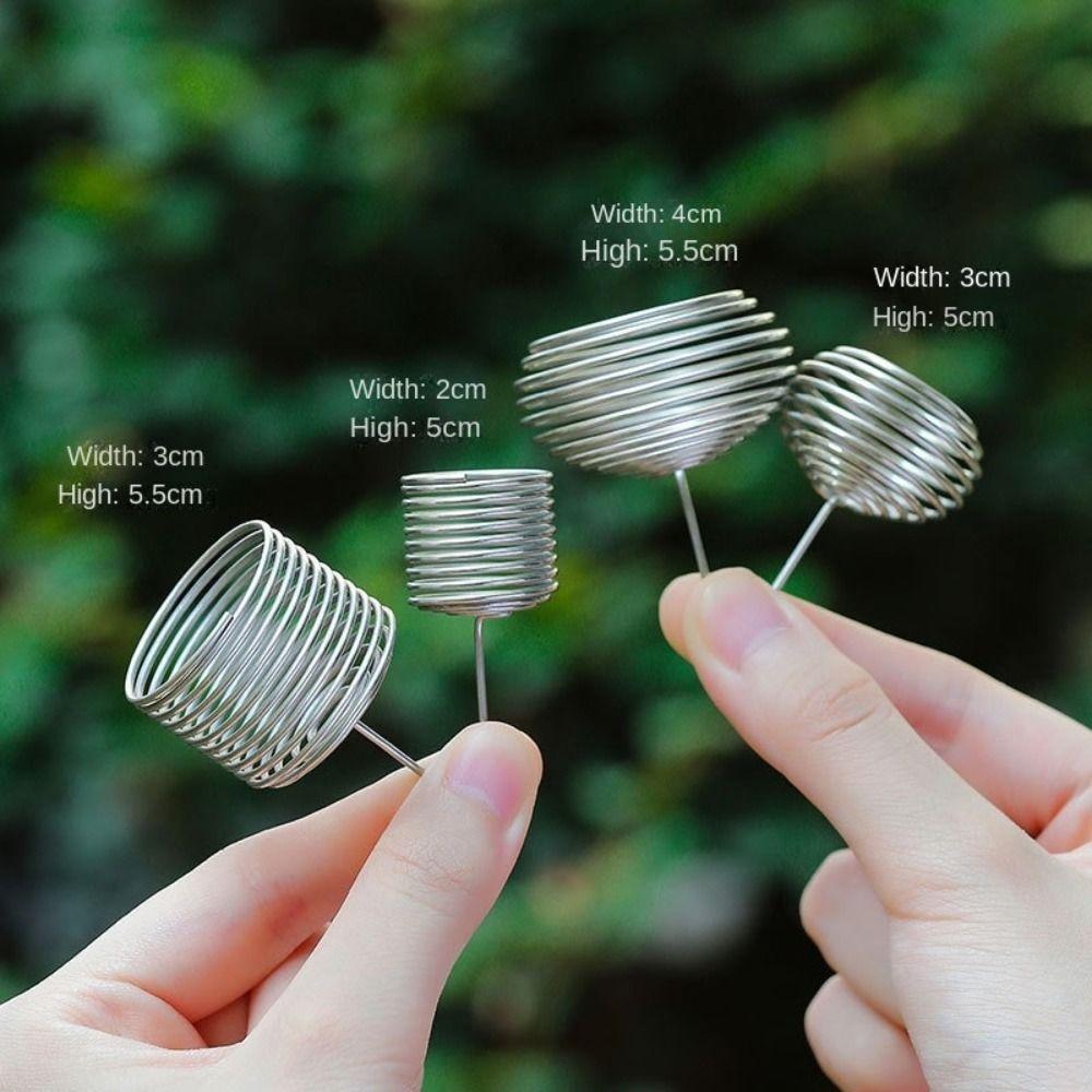 10pcs With Spikes Bonsai Baskets Stainless Steel Automatic Gardening Fertilization Baskets Fertilizer Tool for Flower Plant