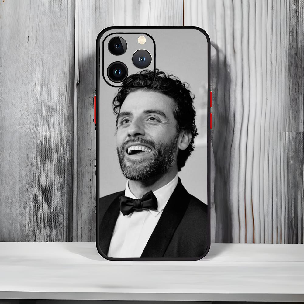 Hollywood Actor O-Oscar I-Isaac Phone Case Black Matte Thin Phone Case For iPhone17 16 15 14 13 ProMax