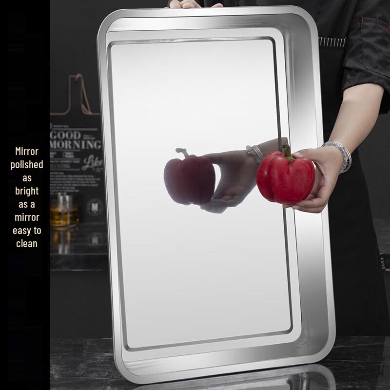 Saikeyou Extra Large Stainless Steel Square Prep Tray