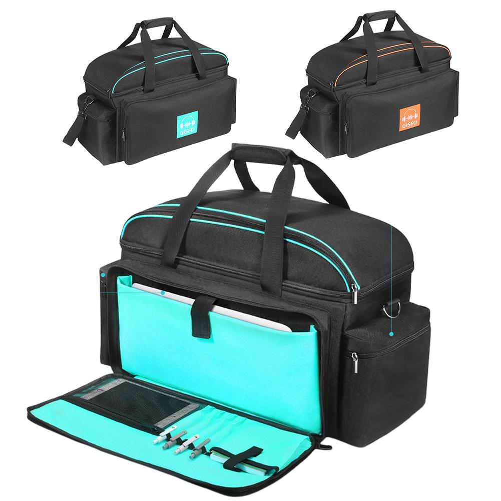 

DJ Cable Bag Large Capacity Travel Musicians Gig Bag with 4 Detachable Dividers DJ Wire Bag for Sound Equipment DJ Gear Musician оранжевый