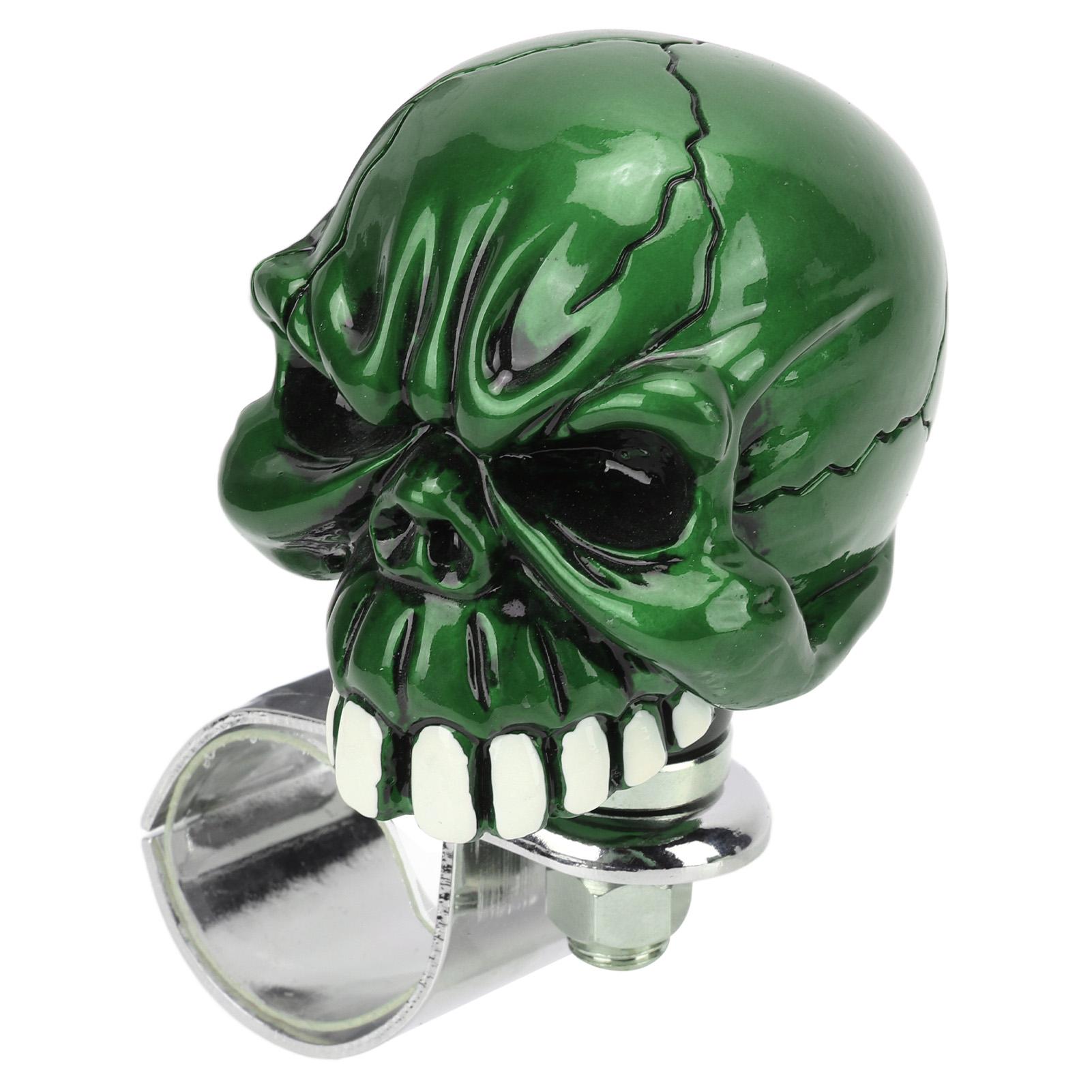 

Ручка-крутилка рулевого колеса в форме черепа, универсальная, для автомобилей, грузовиков, тракторов, лодок, желтый зелёный