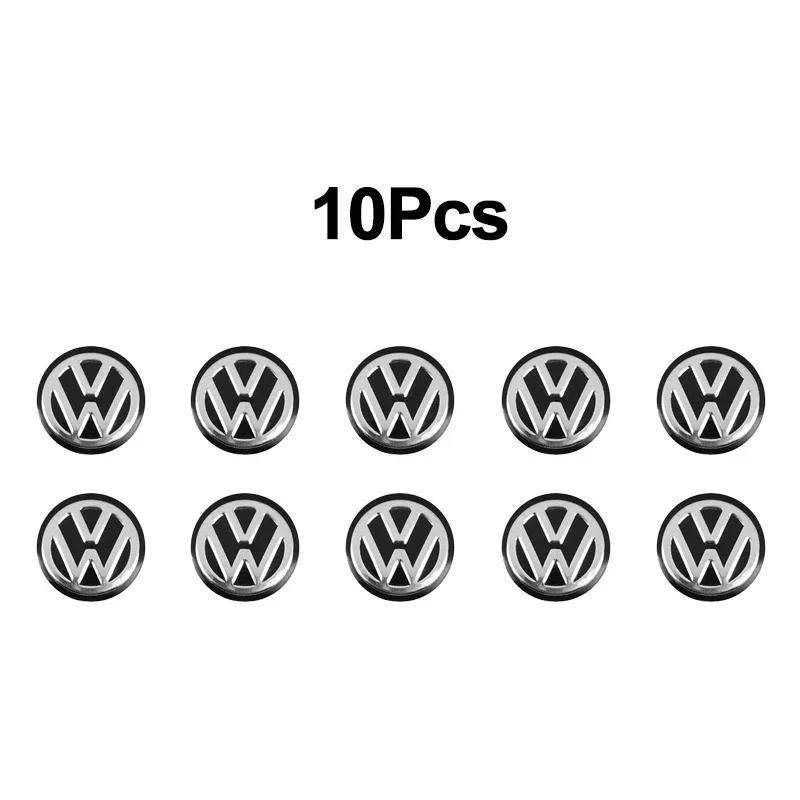 B5 Cars 2025 Hot For Volkswagen 5/10Pcs 14mm Aluminium Metal Car Styling Remote Key Stickers For Volkswagen GTI R-Line R Polo Go