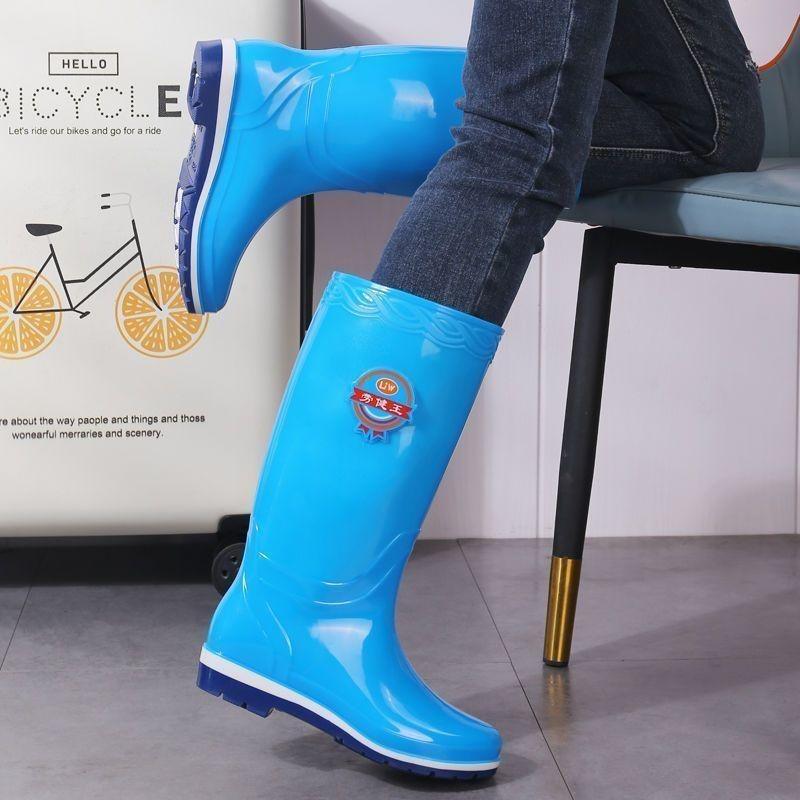 Non-slip rain boots fashionable high tube medium tube oil-resistant non-slip beef tendon sole rain shoes long tube comfortable four seasons