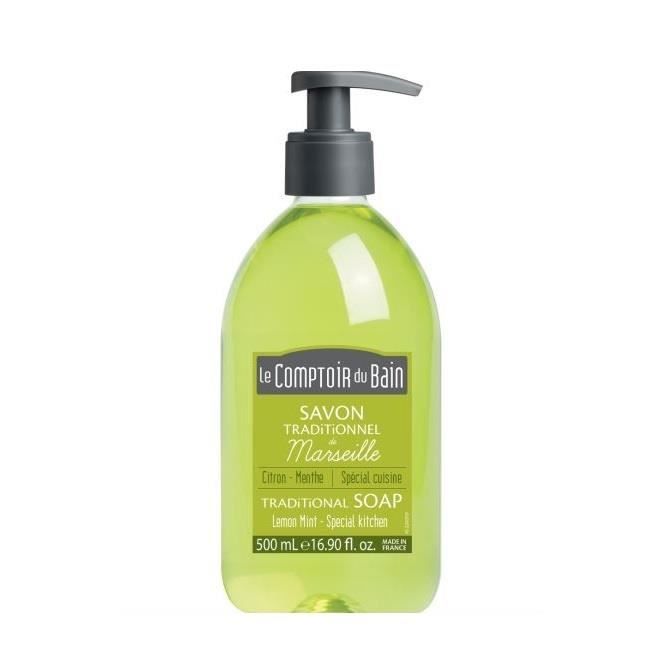 Savon liquide - LE COMPTOIR DU BAIN - Citron-Menthe - 500ml - Sans parabène - Mixte
