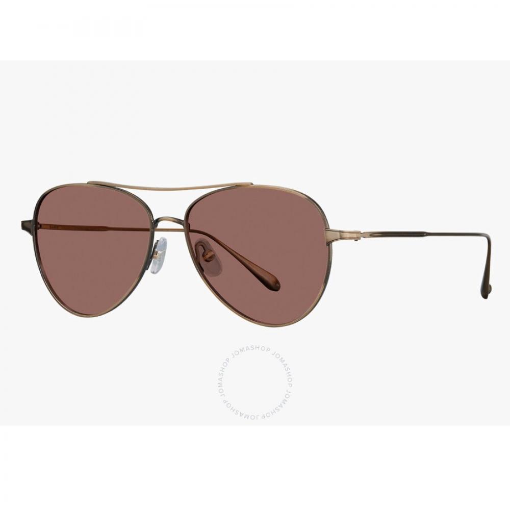 Garrett Leight Culver Sun Semi Flat Redwood Pilot Unisex Sunglasses 4039 Bg Sfrw 56
