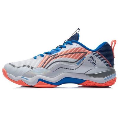 LINING Sonic Boom EG 3.0 Men's Professional Badminton Shoes - White/Light Orange AYZR005-1